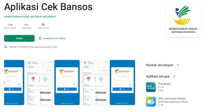 aplikasi cek bansos online