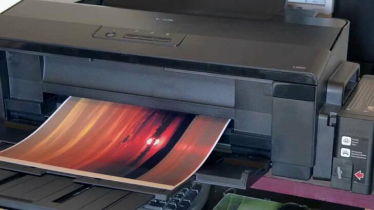 cara install driver printer epson L1800 windows 10